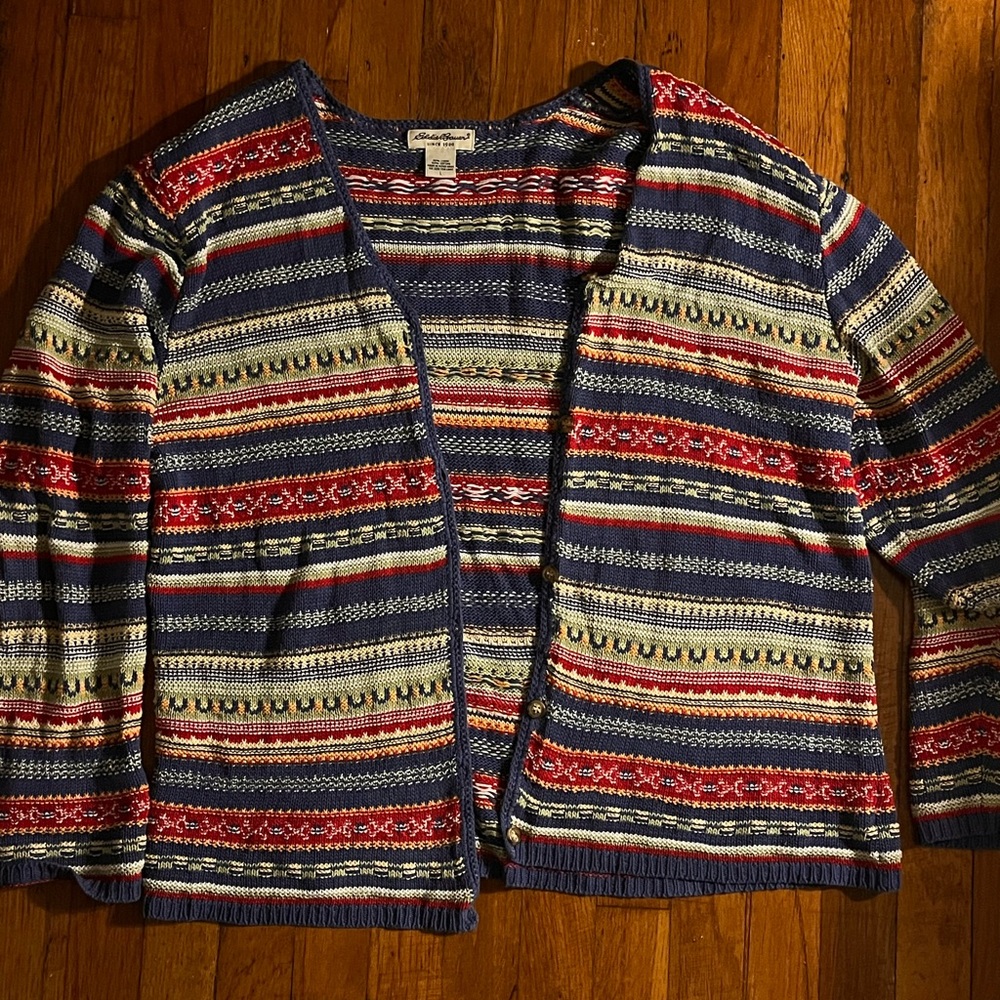 Eddie Bauer Striped Cardigan
